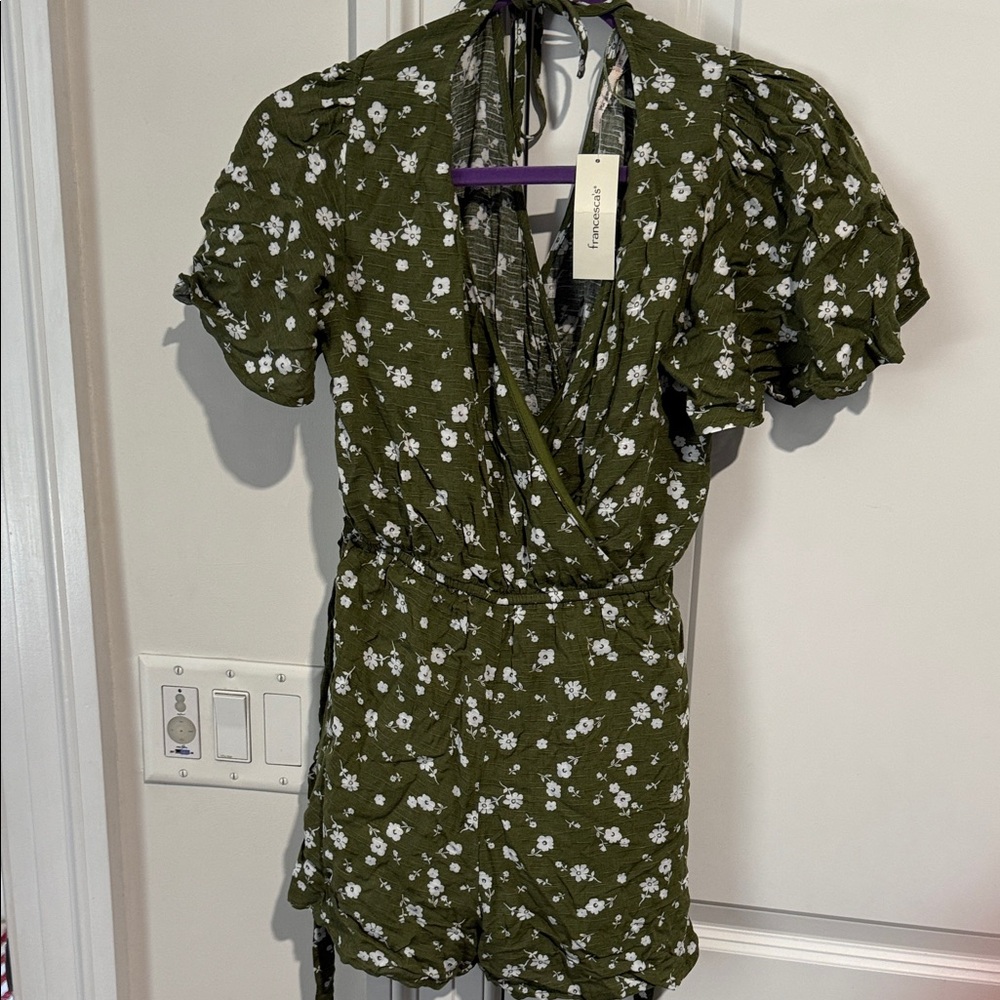 MiAmi Olive Floral Mini Skort